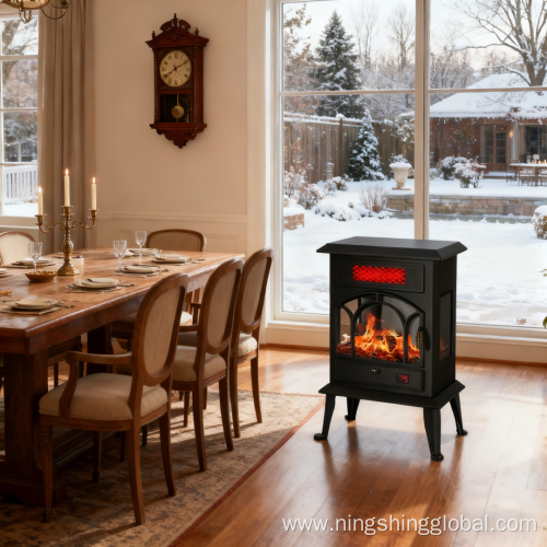 Electric Heater with Adjustable Thermostat and Child Safety Lock